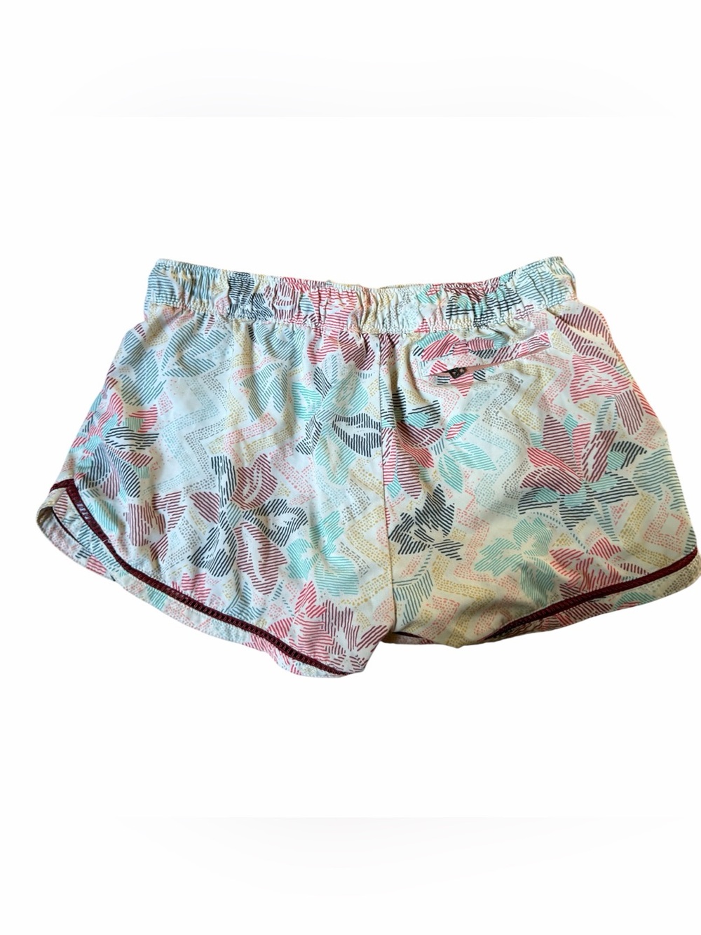 prAna Mariya Shorts Women’s Medium Cream Floral Geometric Print Drawstring - Picture 3 of 10
